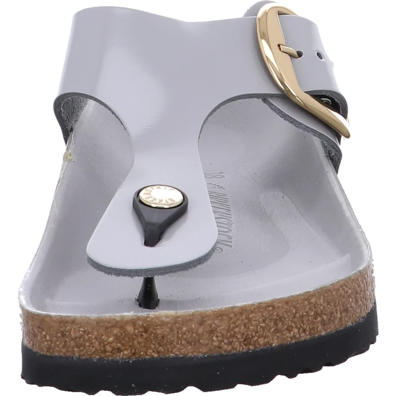 Birkenstock Pantolette Gizeh BB LENA HS Stone Coin HE grau