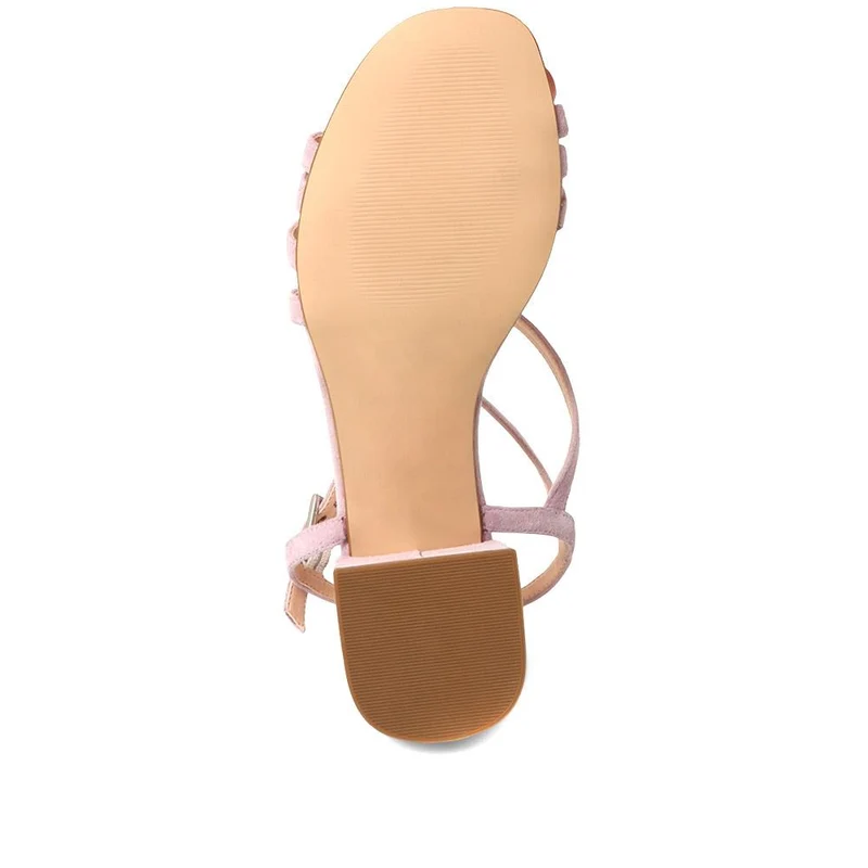 Ginette Low Strappy Block Heels - GINETTE / 323 606 - Lilac