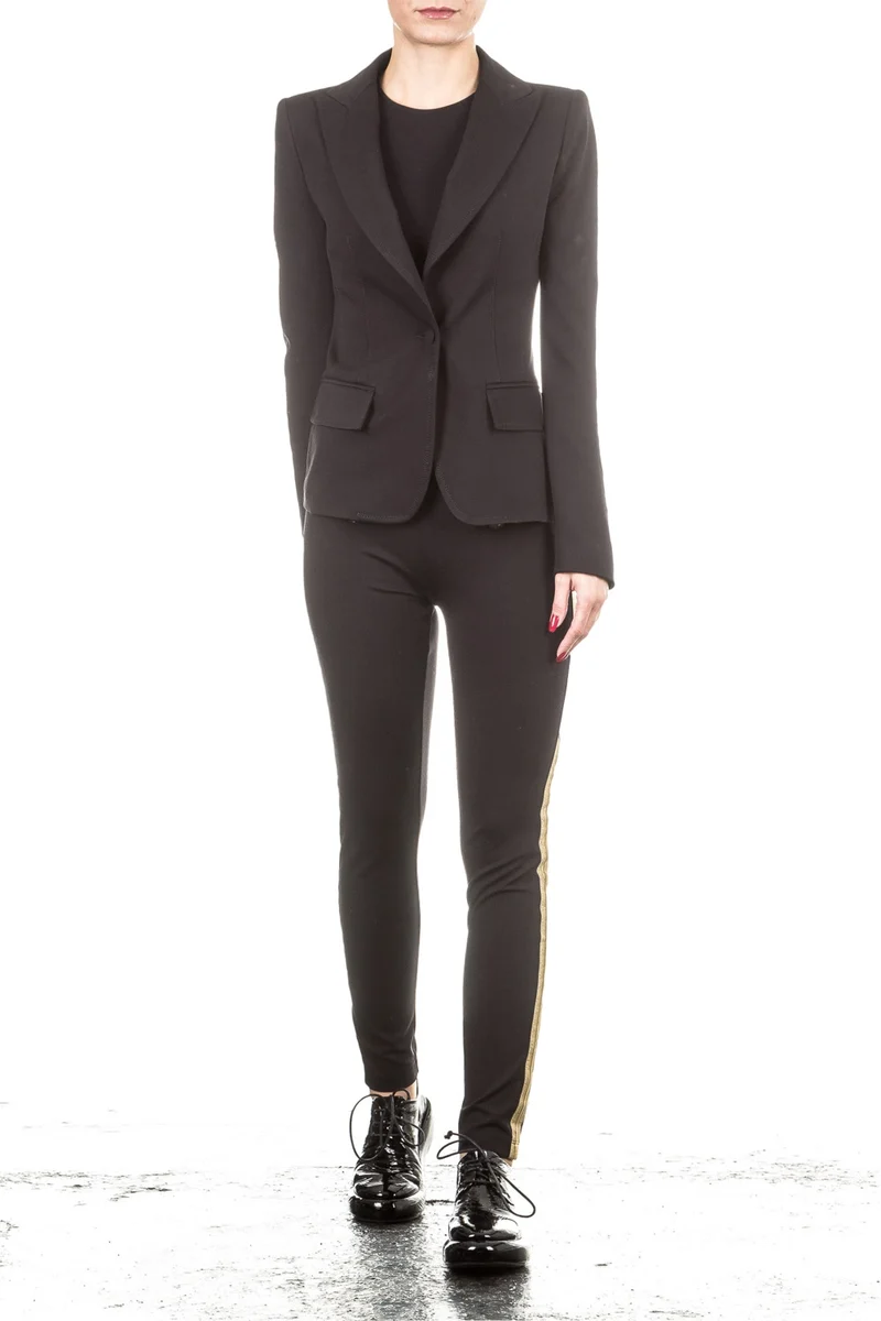 Plein Sud Jeanius Damen Military Hose schwarz