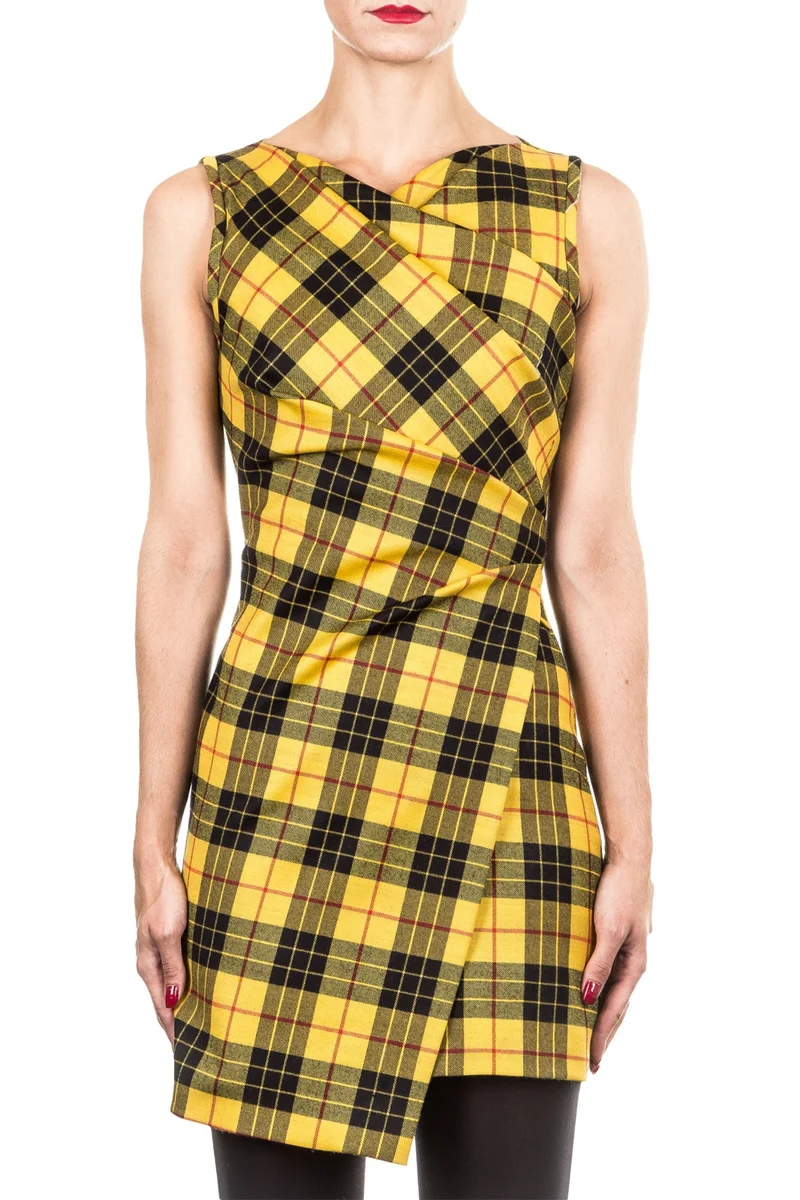 Plein Sud Jeanius Damen Kleid mit Tartanmuster multicolour