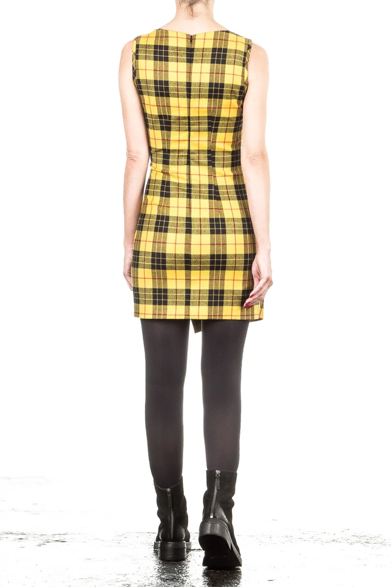 Plein Sud Jeanius Damen Kleid mit Tartanmuster multicolour