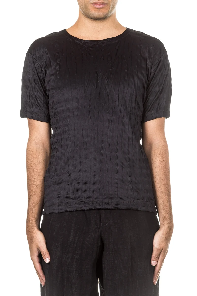 ISSEY MIYAKE Herren T-Shirt Crashed Look TORUS KANOKO schwarz