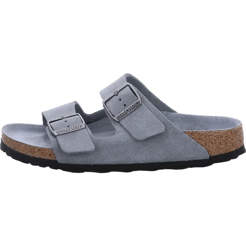 Birkenstock Pantolette Arizona Weichbettung LEVE grau