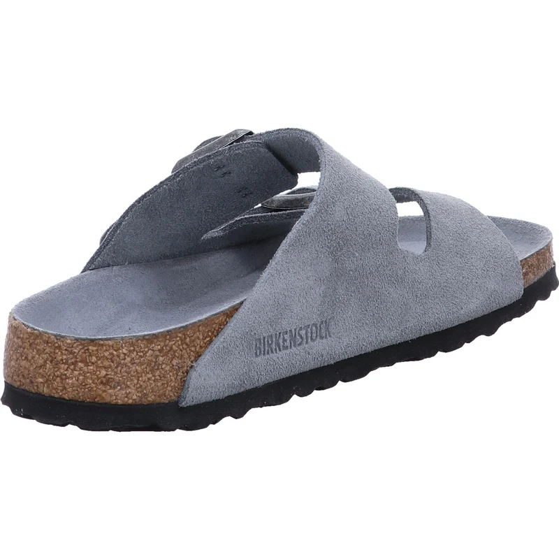 Birkenstock Pantolette Arizona Weichbettung LEVE grau