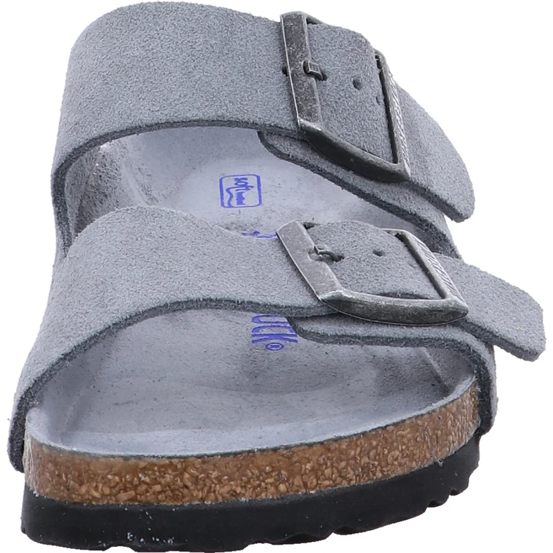 Birkenstock Pantolette Arizona Weichbettung LEVE grau