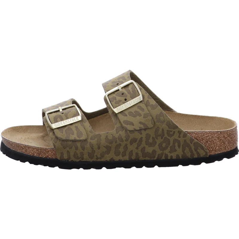 Birkenstock Pantolette Arizona SYN Leo Khaki grün