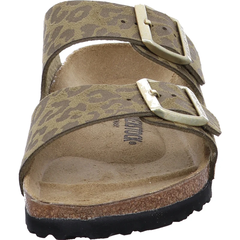 Birkenstock Pantolette Arizona SYN Leo Khaki grün