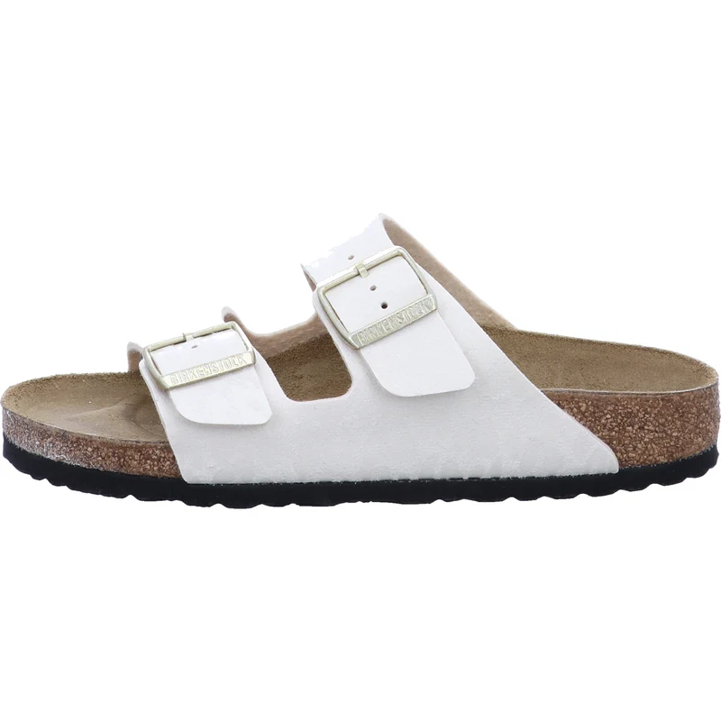 Birkenstock Pantolette Arizona SYN Leo Eggshell ecru