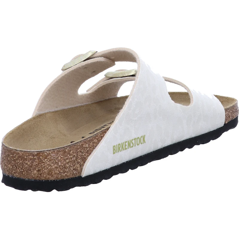 Birkenstock Pantolette Arizona SYN Leo Eggshell ecru