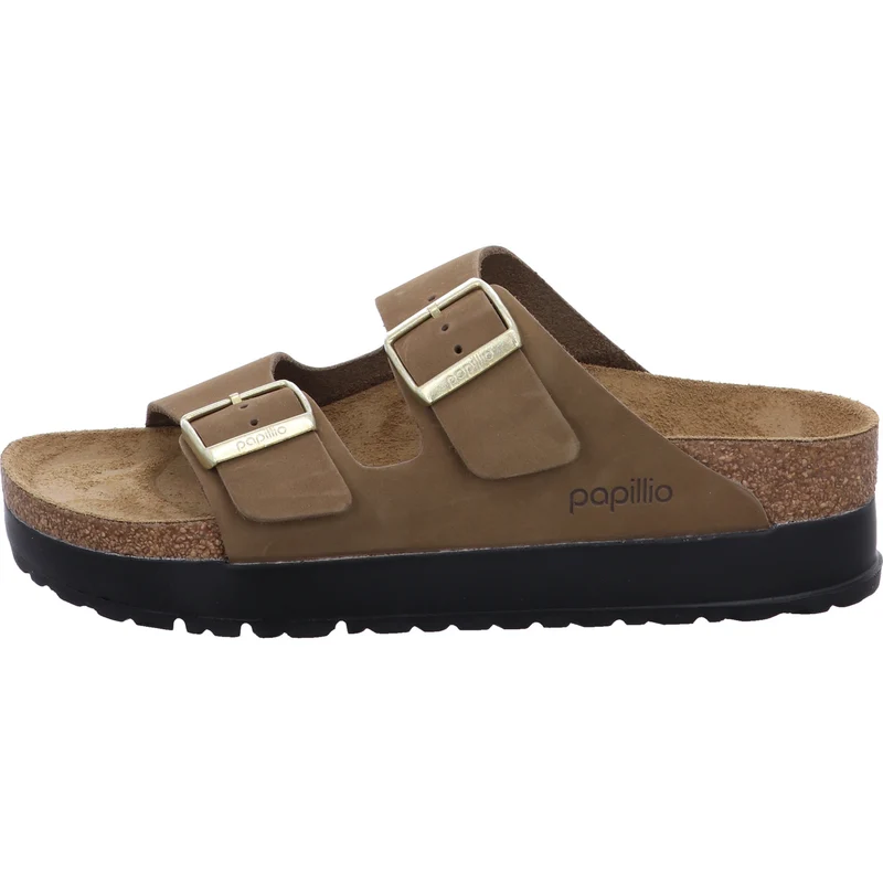 Birkenstock Pantolette Arizona Flex Platform LENB Dar grün