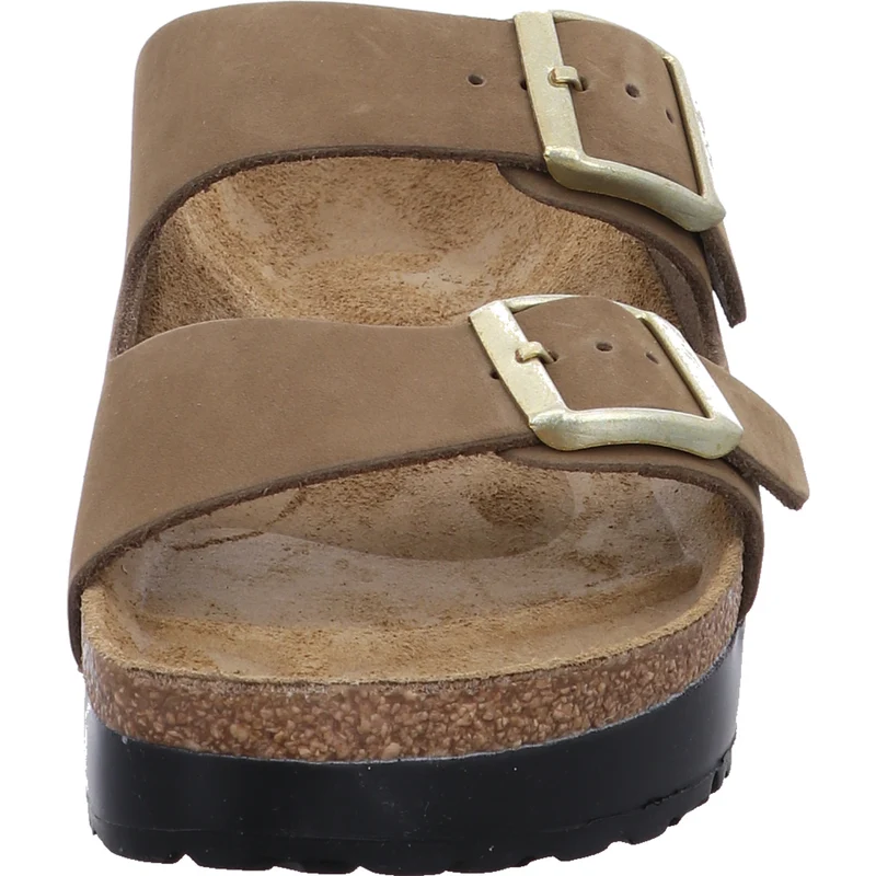 Birkenstock Pantolette Arizona Flex Platform LENB Dar grün