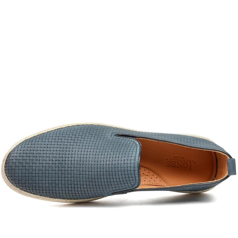 Quince Leather Espadrille Slip On Shoes - QUINCE / 328 788 - Navy Nubuck