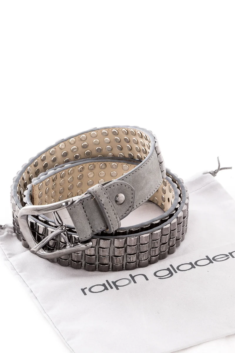 Ralph Gladen Nietengürtel grau