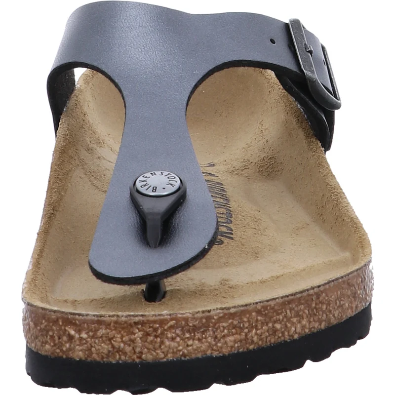 Birkenstock Pantolette Gizeh BF Metallic Black schwarz