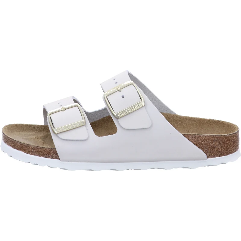 Birkenstock Pantolette Arizona LENB Antique White weiß
