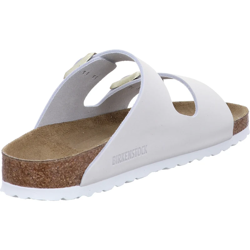 Birkenstock Pantolette Arizona LENB Antique White weiß