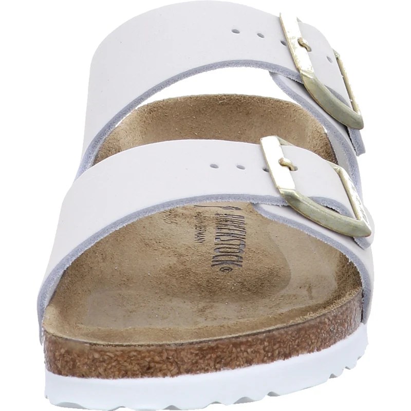 Birkenstock Pantolette Arizona LENB Antique White weiß