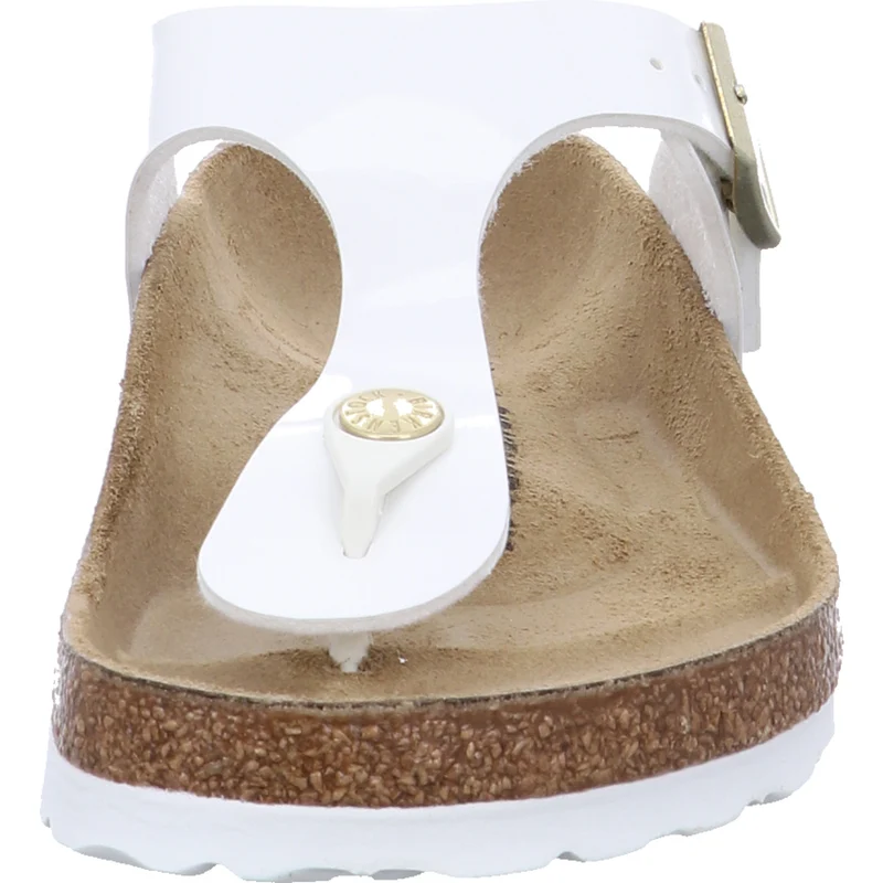 Birkenstock Pantolette Arizona LENB Antique White weiß