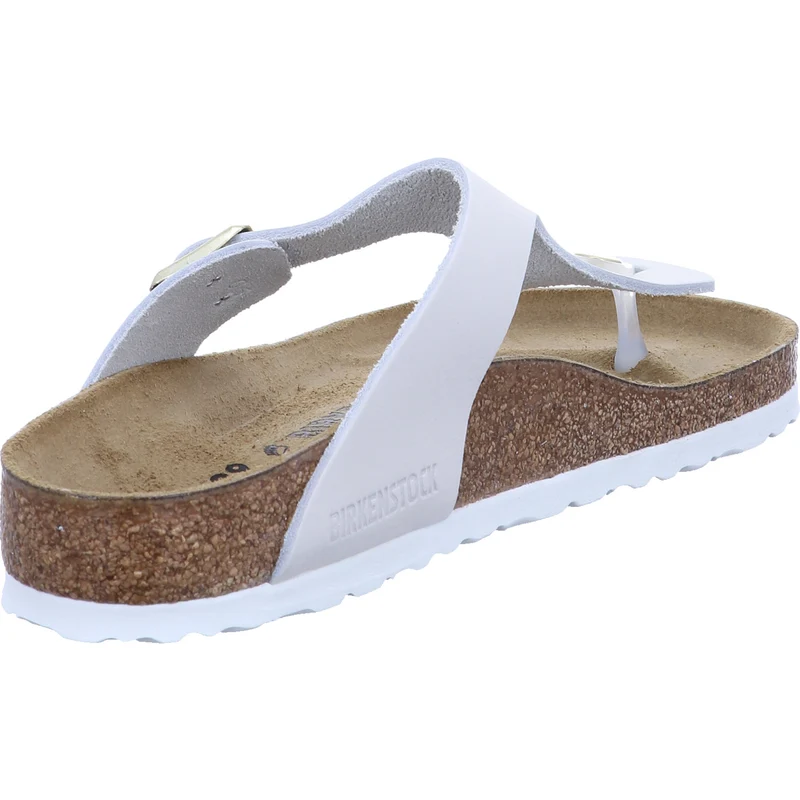 Birkenstock Pantolette Gizeh LENB Antique White weiß
