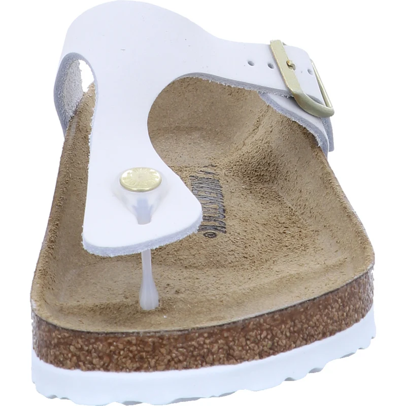 Birkenstock Pantolette Gizeh LENB Antique White weiß