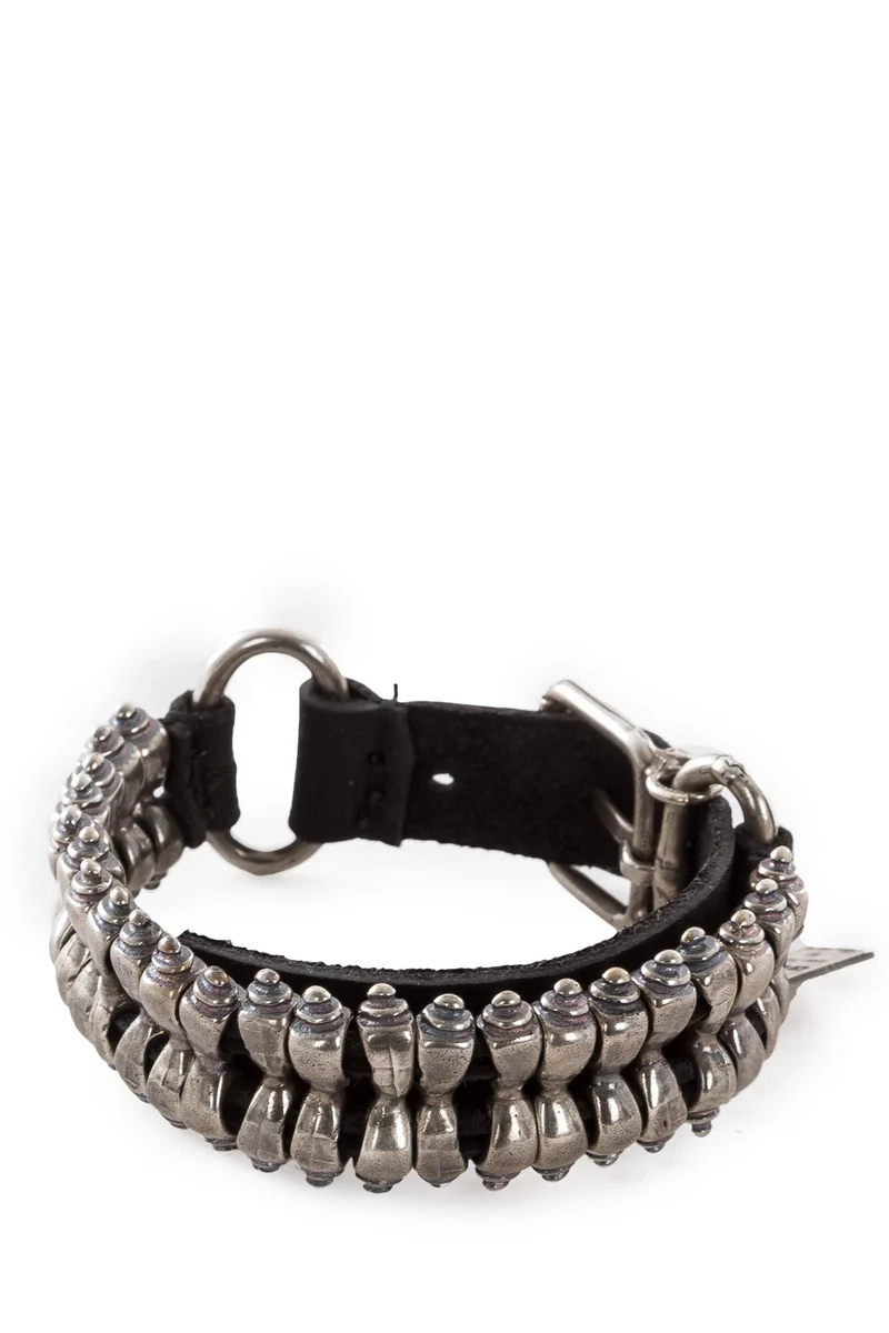 GOTI Armband BR203 schwarz silber