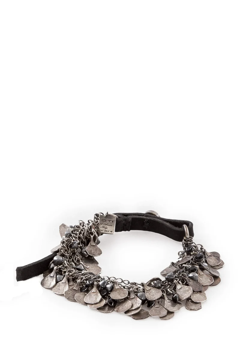 GOTI Silber Armband BR1106 silber schwarz