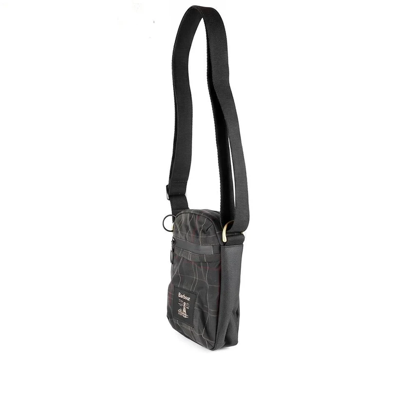 Barbour Field Tartan Waxed Crossbody Bag - BARBR44524 / 329 696 - Green Multi