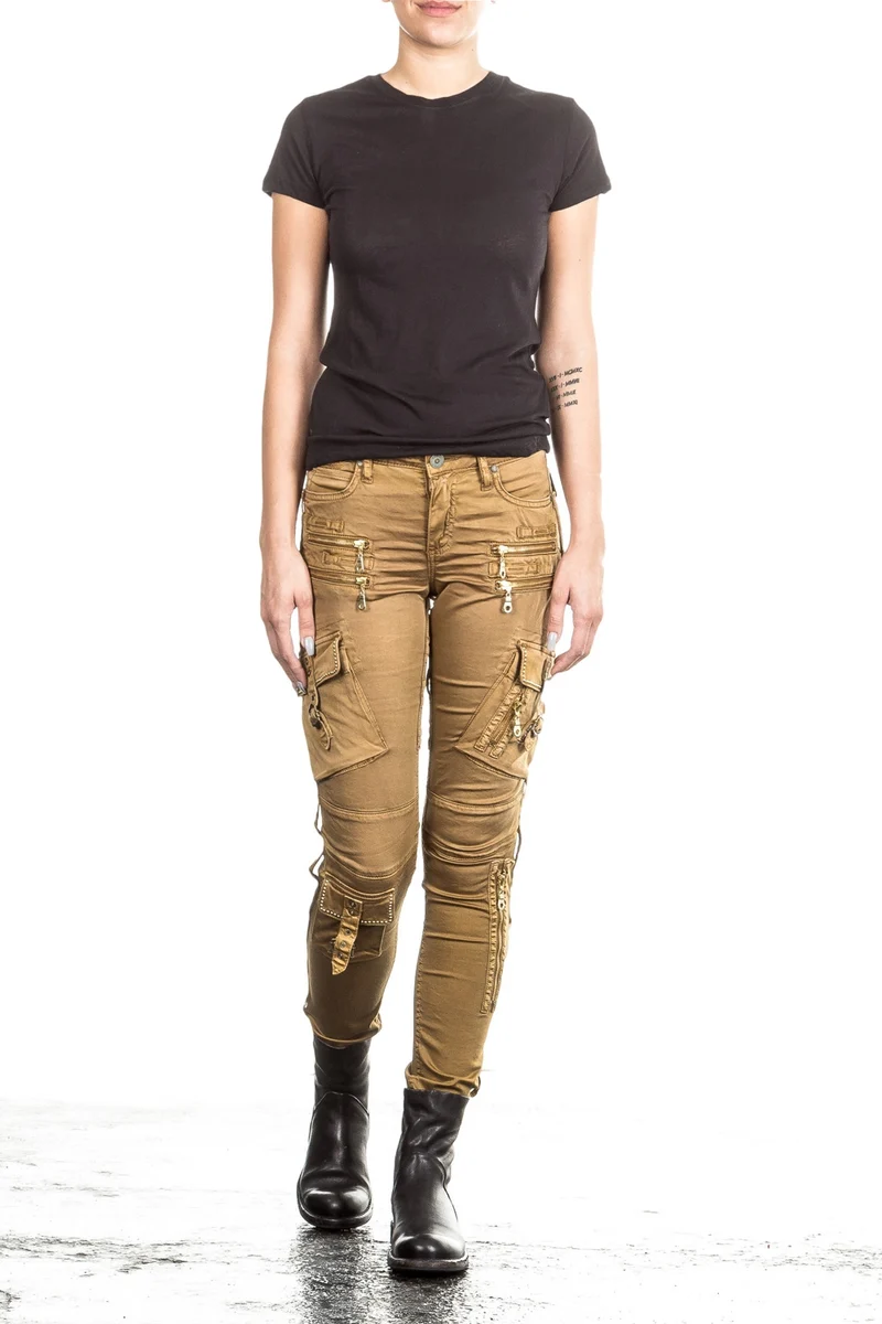 Robin`s Jean Damen Cargo Hose RAPTOR ocker