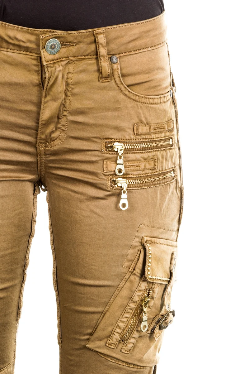 Robin`s Jean Damen Cargo Hose RAPTOR ocker