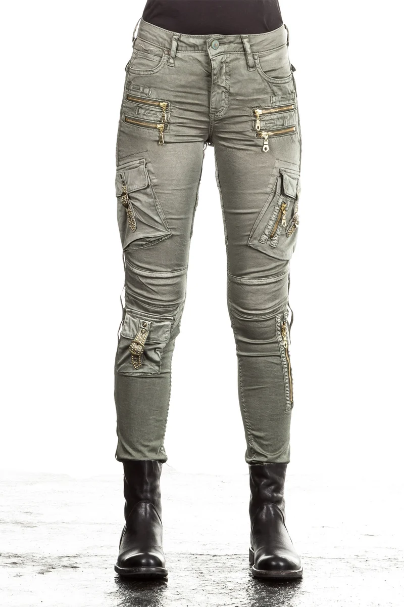 Robin`s Jean Damen Cargo Hose RAPTOR khaki