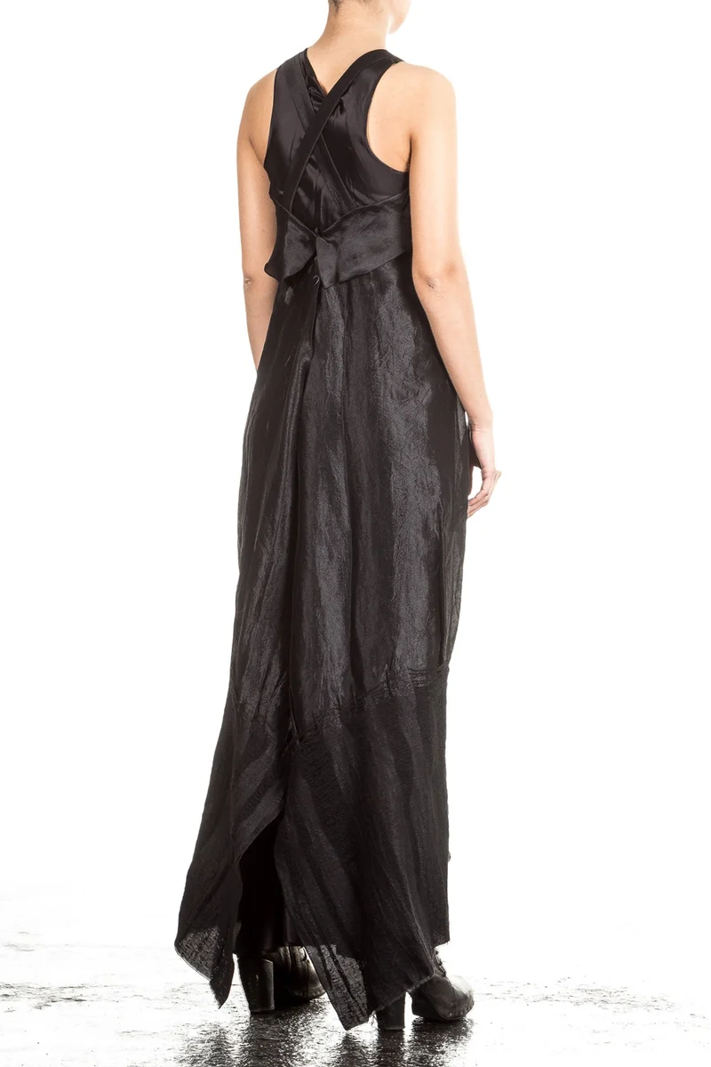 Masnada Damen Abendkleid schwarz