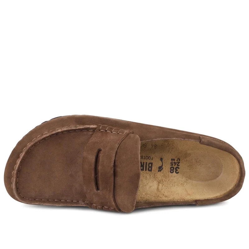 Birkenstock Naples Wrapped Leather Clogs - BIRK44501 / 330 030 - Chocolate Suede