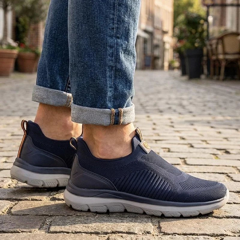 Extra Wide Fit Easy Step In Trainers - BOJIE44000 / 329 589 - Navy