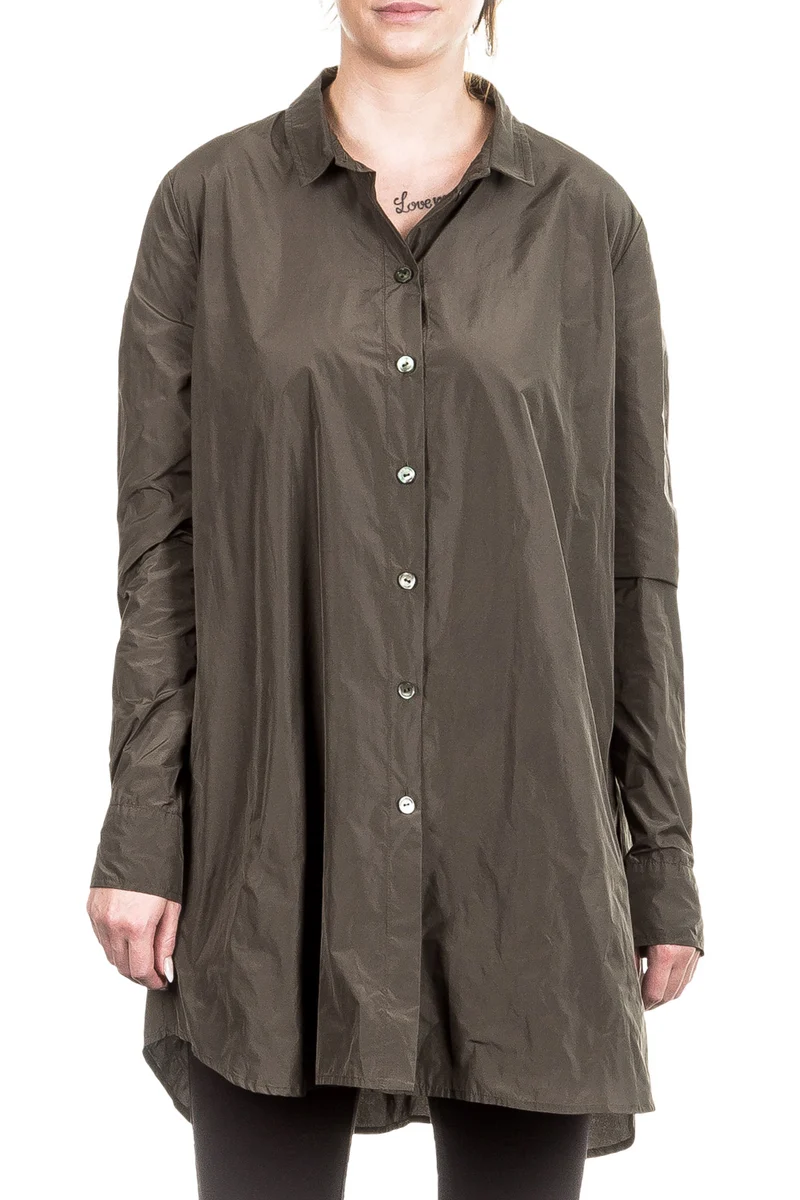 Katharina Hovman Damen Bluse Tunika khaki