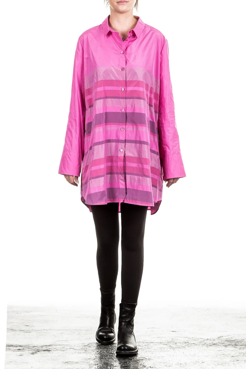 Katharina Hovman Damen Bluse Tunika pink