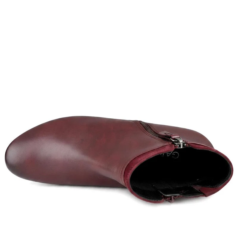 Briano Gabor Zip-Up Leather Ankle Boots - GAB40532 / 326 338 - Burgundy