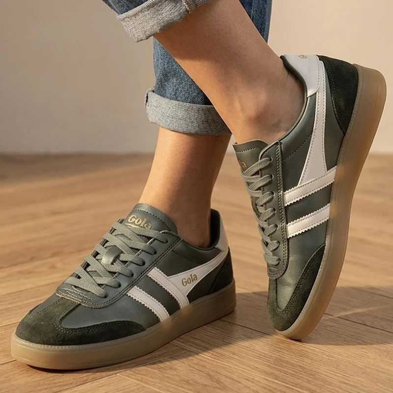 Gola Viper Metallic Leather Lace Up Trainers - JAC42500 / 327 783 - Emerald Green