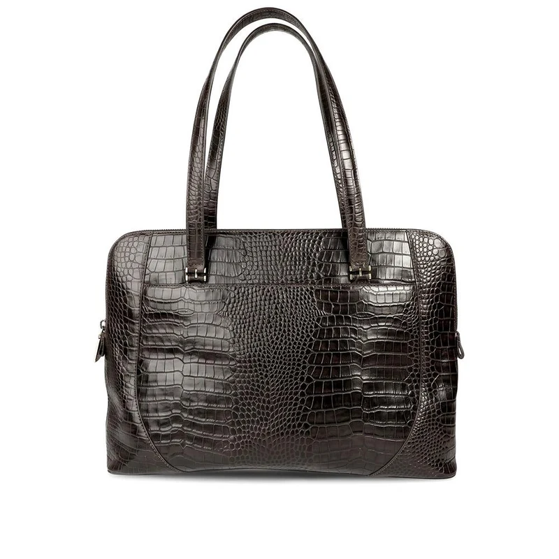 Wynter Croc Leather Shoulder Bag - WYNTER / 324 554