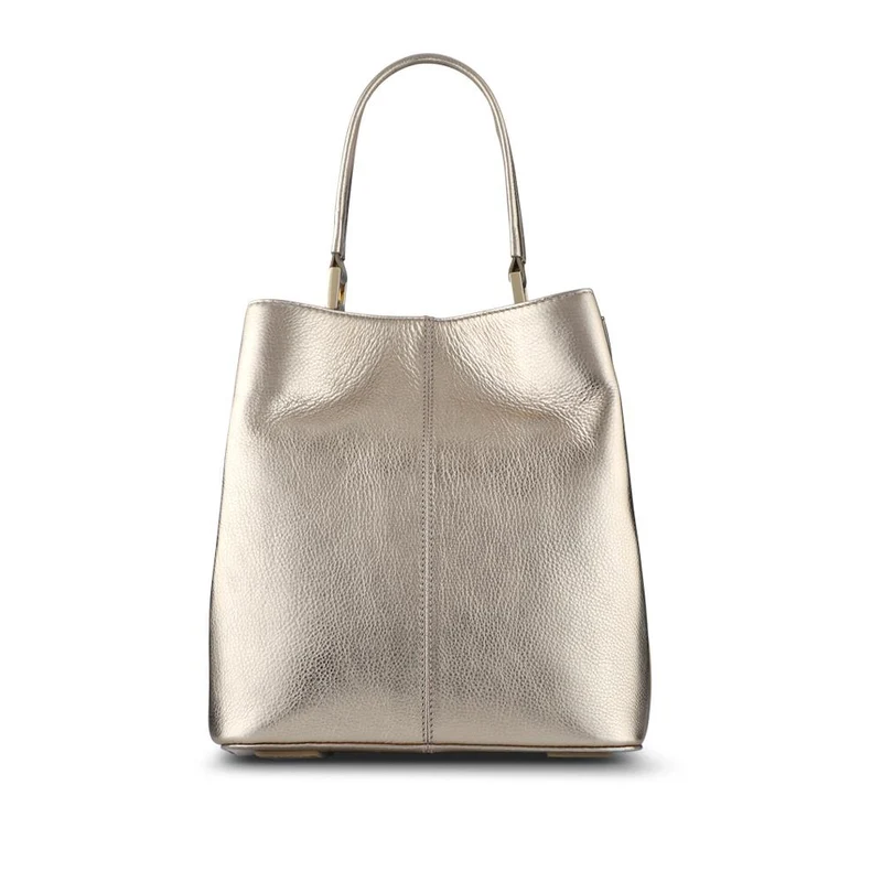 Verna Leather Shoulder Bag - VERNA / 325 467 - Gold Metallic