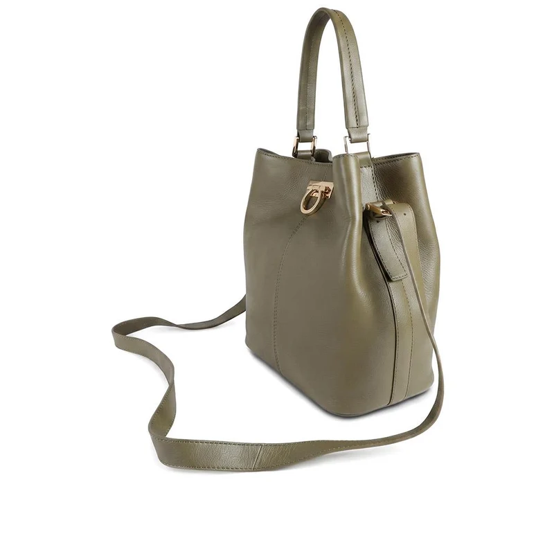 Verna Leather Shoulder Bag - VERNA / 325 467 - Green