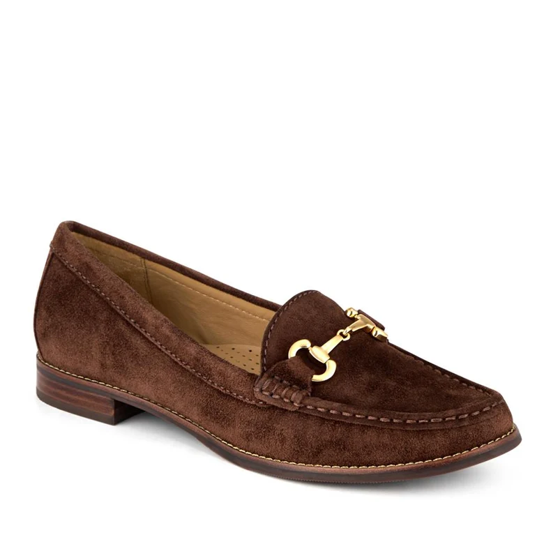 Lex Suede Leather Loafers - LEX / 328 249 - Chocolate Suede