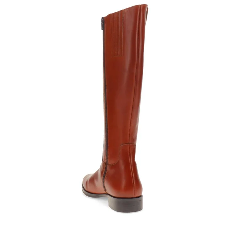 Emelia Medium Calf Fit Leather Boots - EMELIAM / 326 210 - Tan