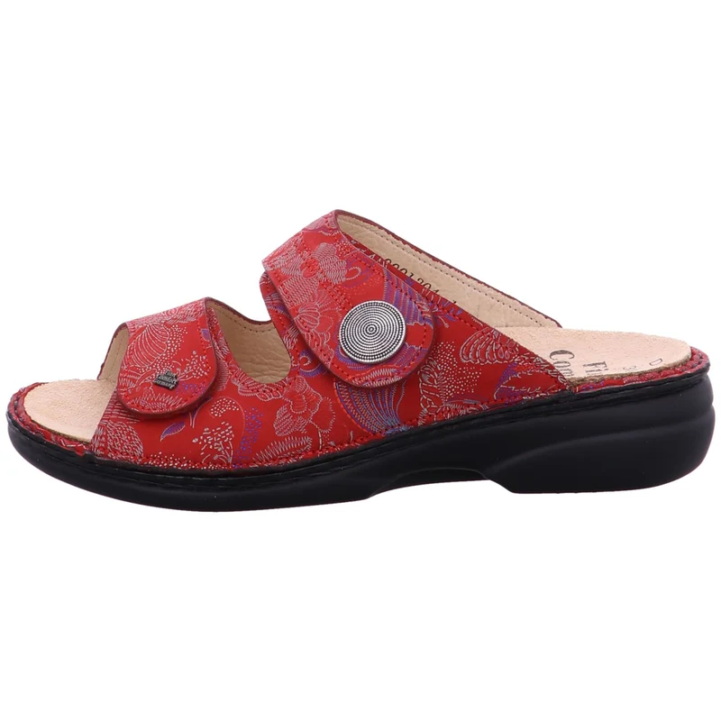 FinnComfort Pantolette Sansibar rot-kombi.