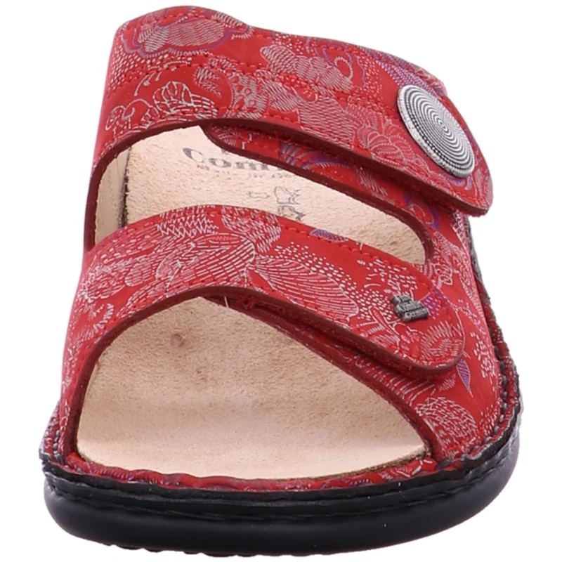 FinnComfort Pantolette Sansibar rot-kombi.