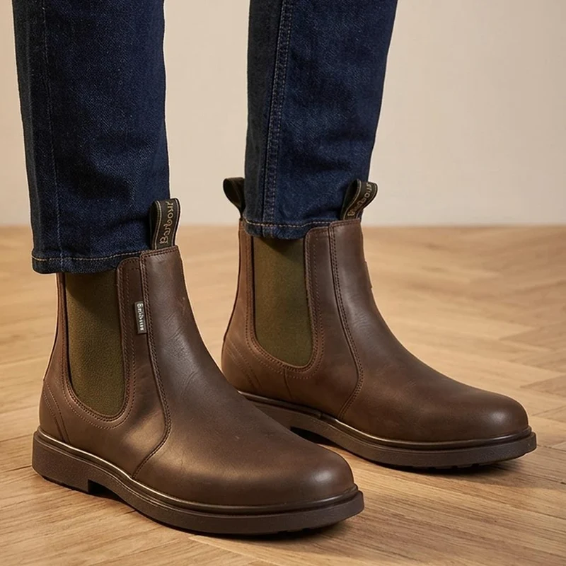 Barbour Hale Chelsea Boots - BARBR44506 / 329 668 - Dark Brown