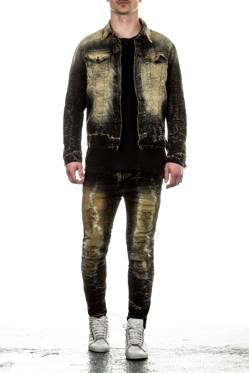 Robin`s Jean Herren Jacke GLOSS schwarz