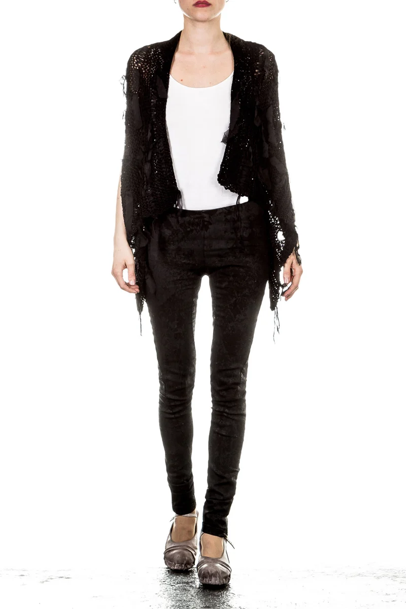 Masnada Damen Strickweste schwarz