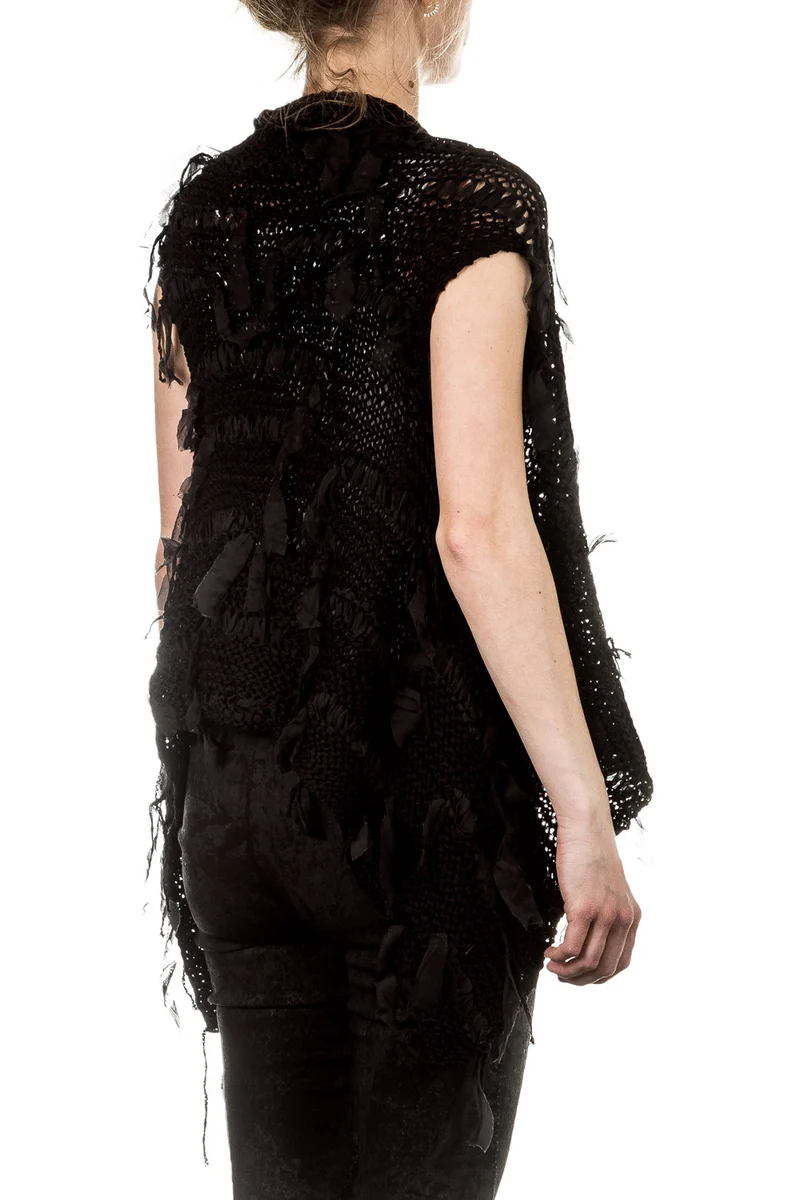 Masnada Damen Strickweste schwarz