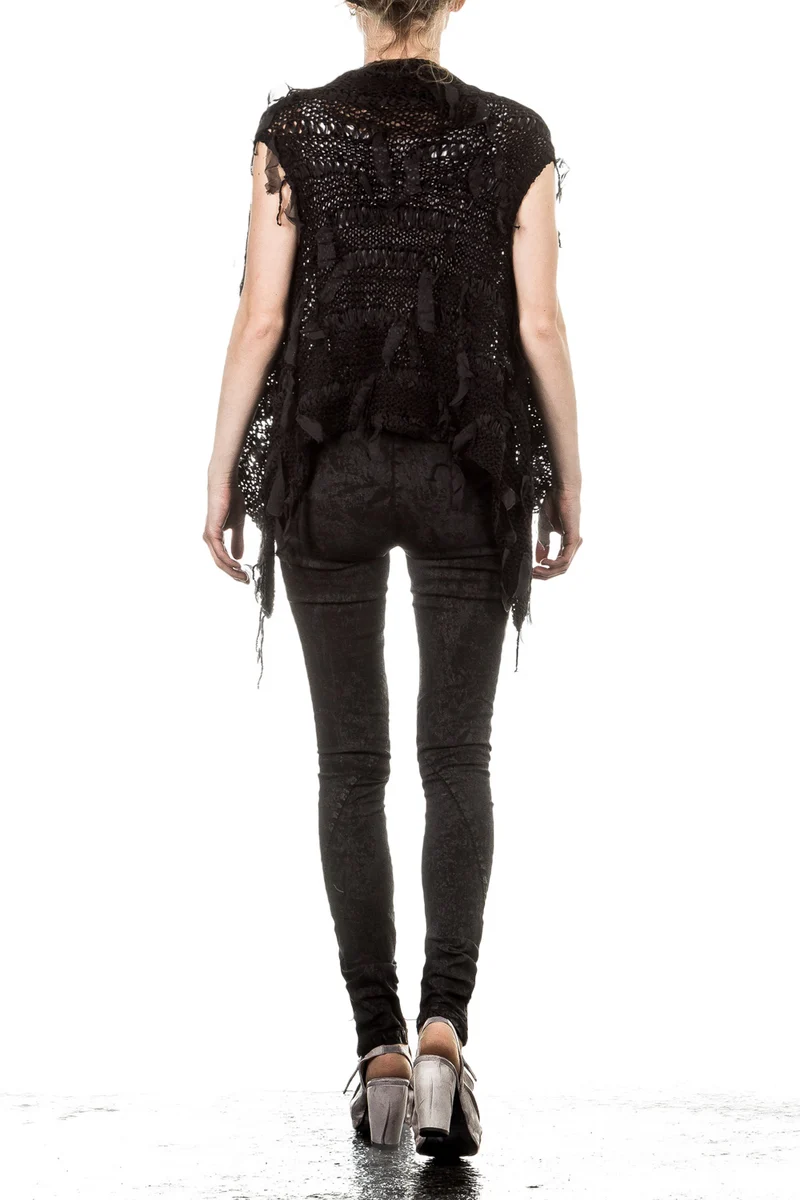 Masnada Damen Strickweste schwarz