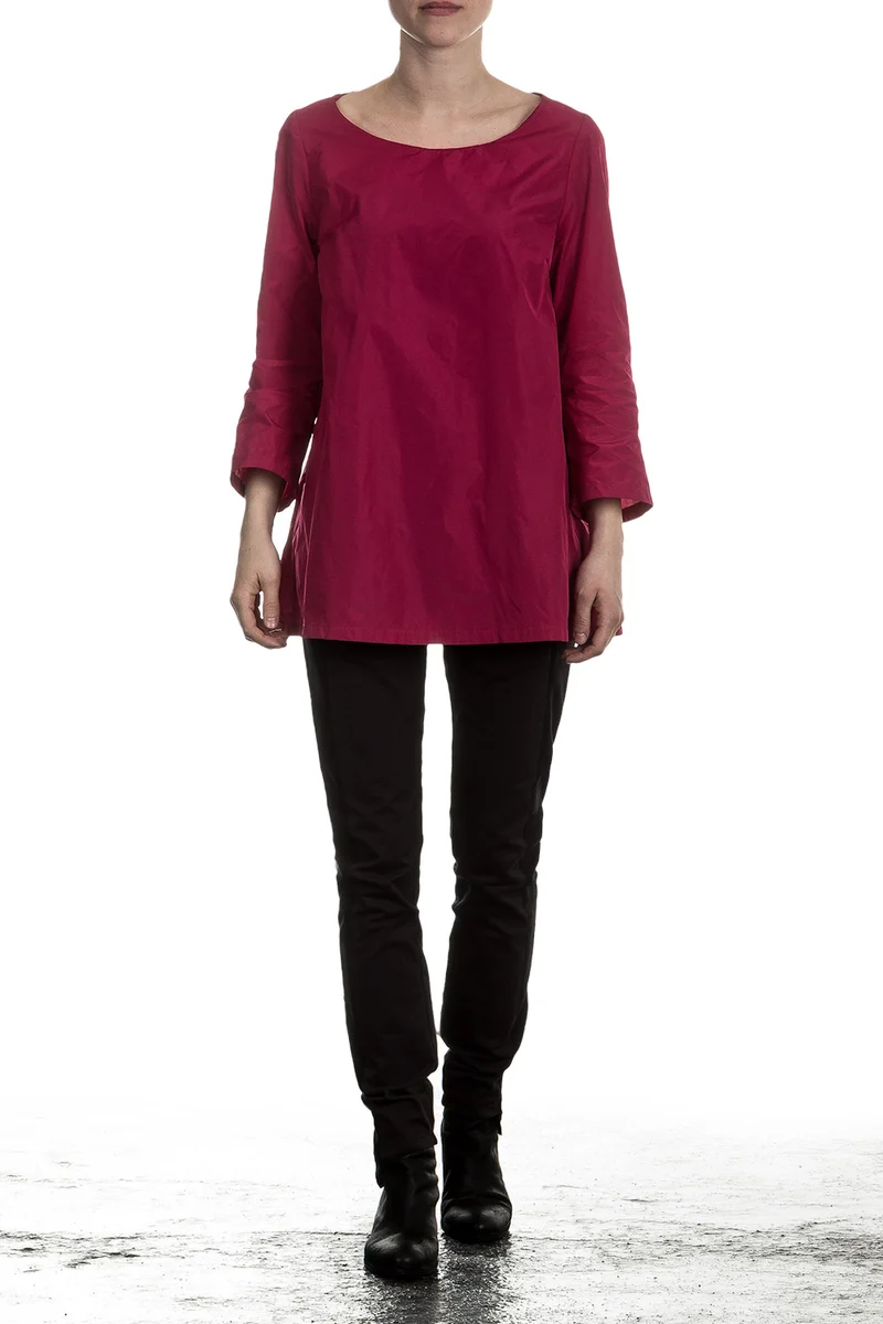 Katharina Hovman Damen Taft Bluse fuchsia